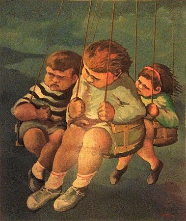 Children with swing