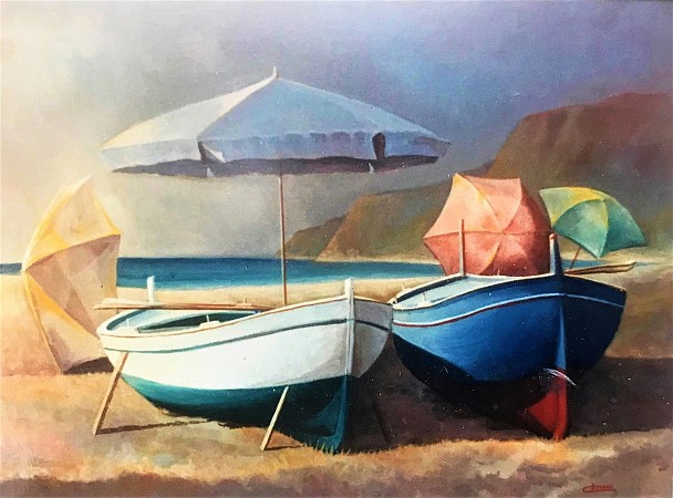Boats and beach umbrellas