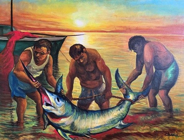 Pescatori con Pesce Spada