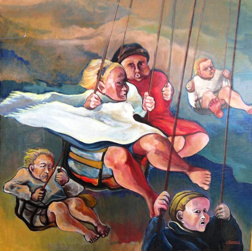 Children with swing