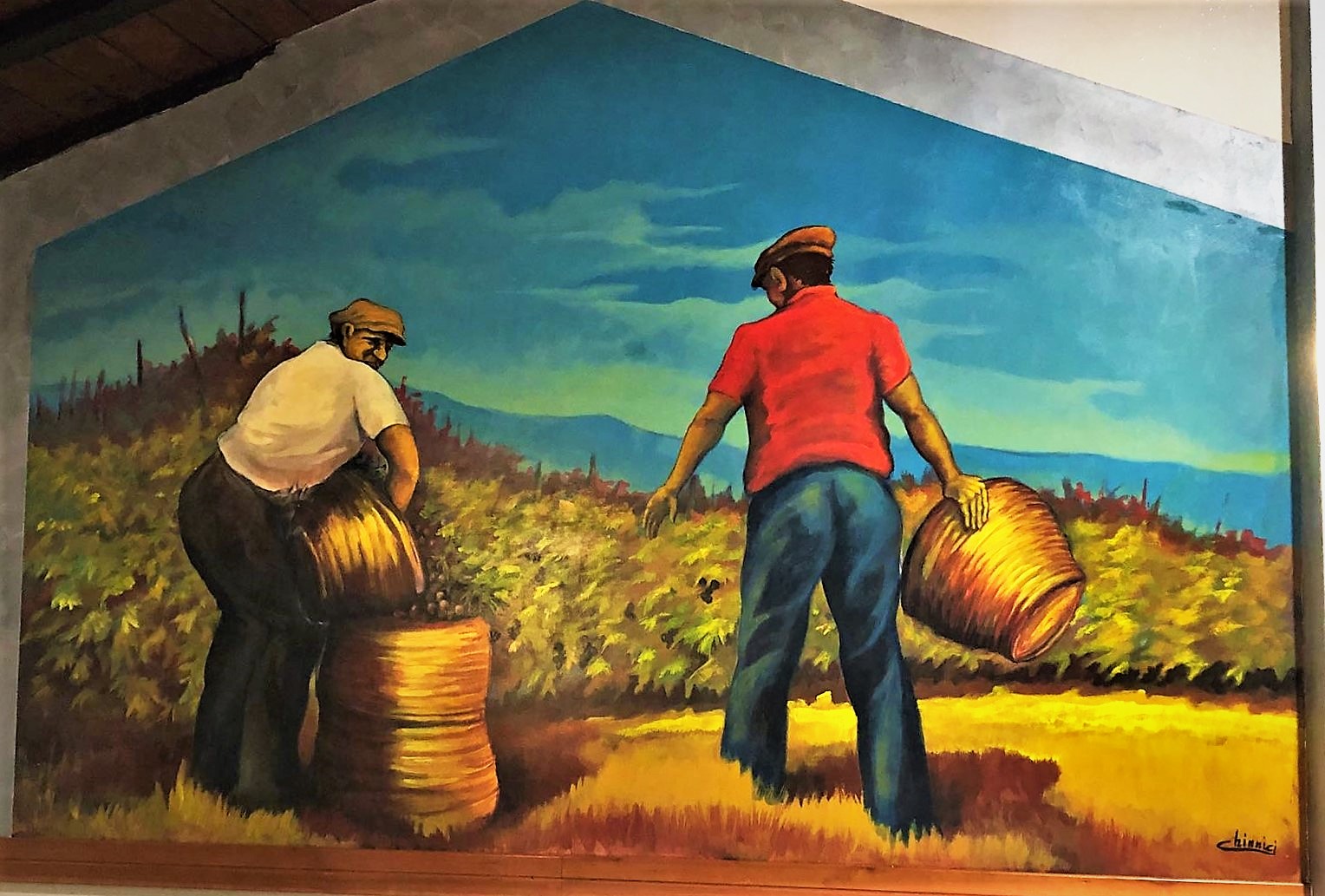 Harvesting in the fields