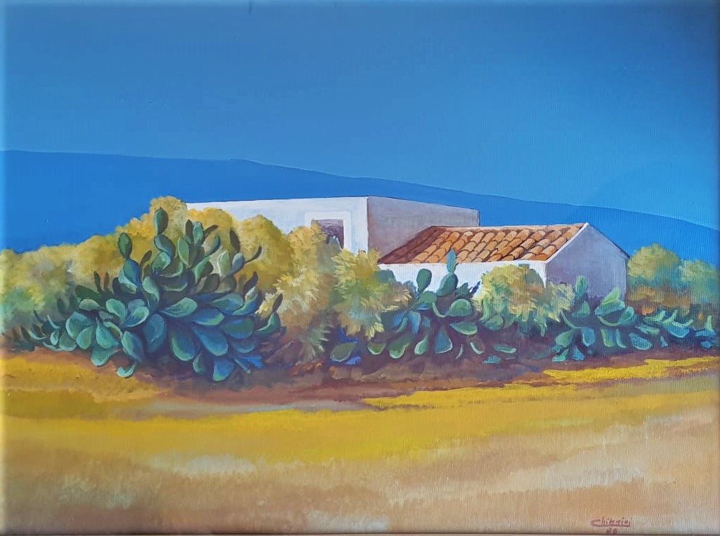 Landscape with Prickly Pear